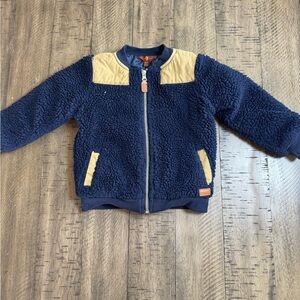 7 For All Mankind Navy and Tan Kids Jacket